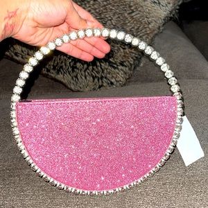 Pink cute sparkly purse